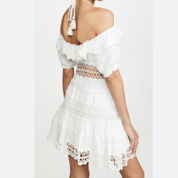 Free People Mixed Emotions White Mini Dress - as seen on White Lotus - Picture 4 of 9